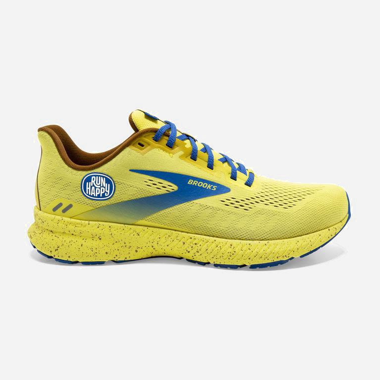 Brooks Launch 8 Israel - Women's Light Cushion Road Running Shoes - Golden Kiwi/Pale Banana/Victoria